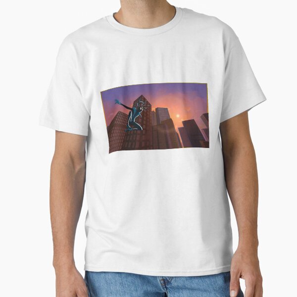 Dusk City Sentinel – Stylized Superhero Illustration Classic T-Shirt