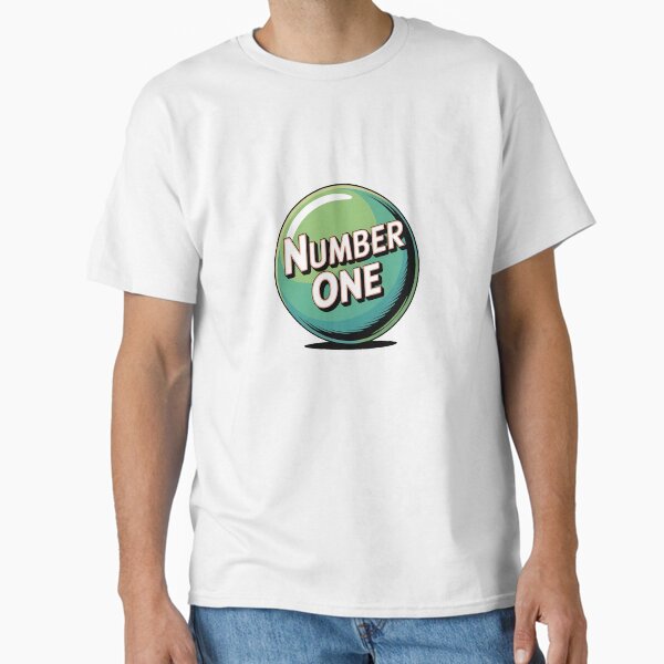 A number one text in a sphere. Classic T-Shirt