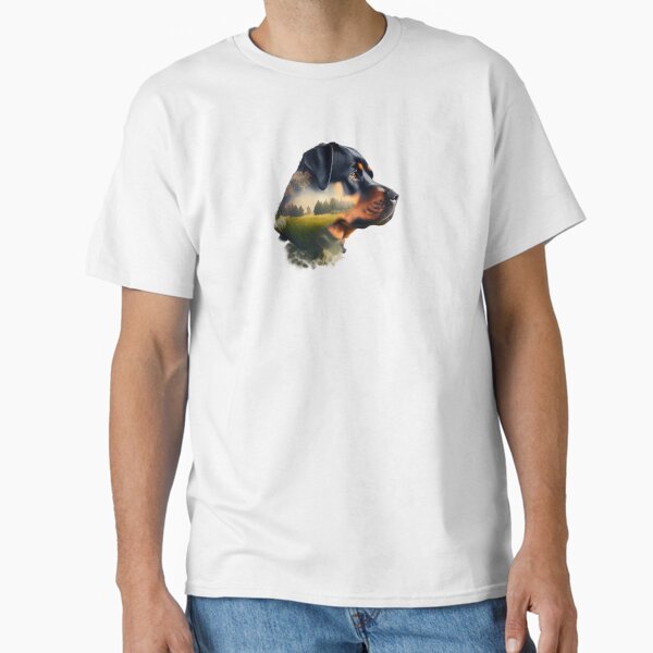 Rottweiler Forest Fusion Art Print Classic T-Shirt