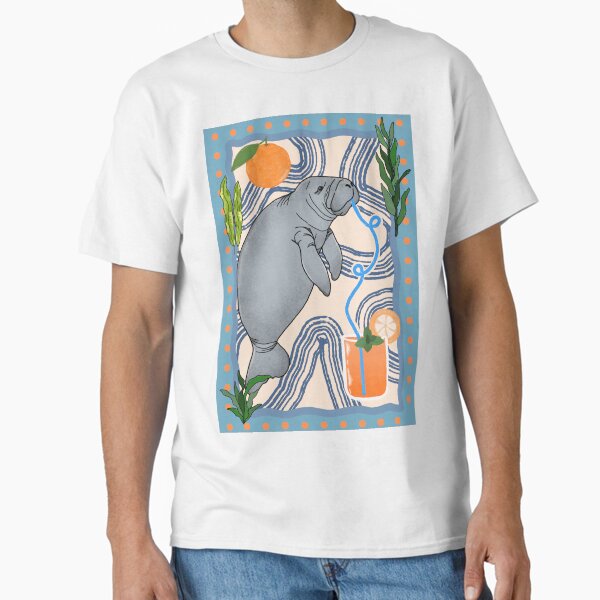 Manatee enjoying an Orange juice  Classic T-Shirt