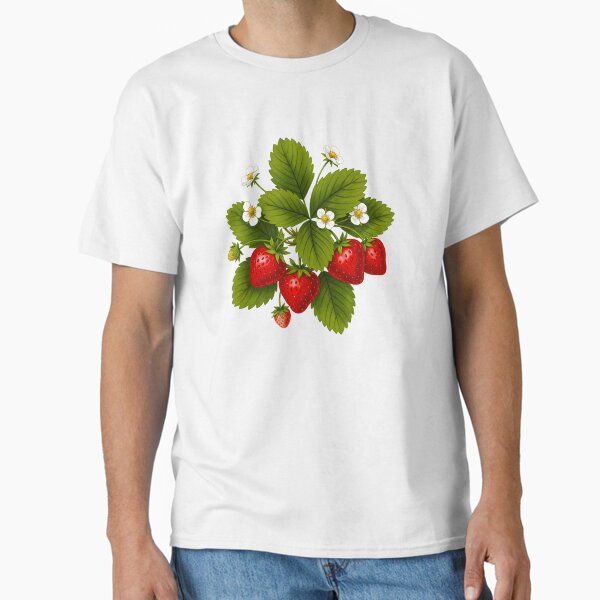 Strawberry Fruit Plant Illustration Classic T-Shirt