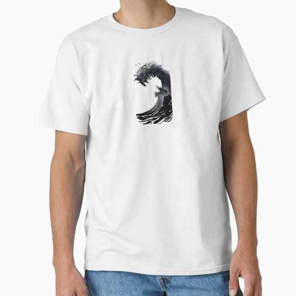Ocean Wave Silhouette Art Print Classic T-Shirt