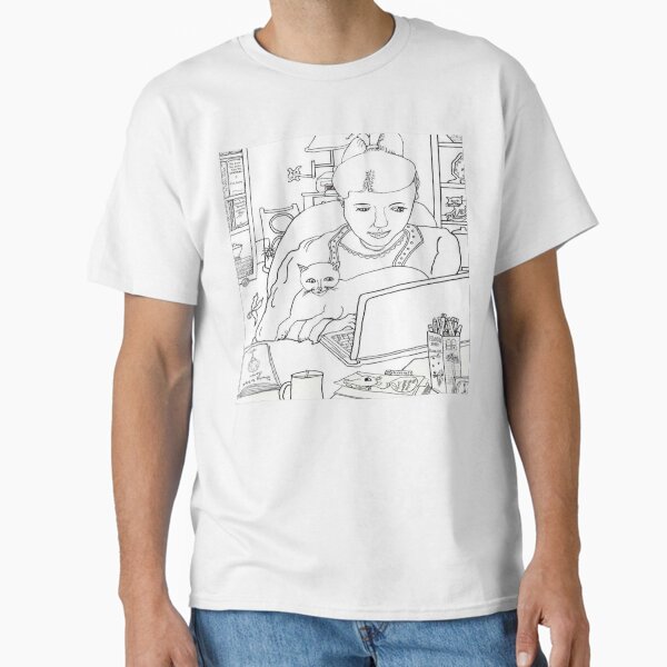 Computer Cat Classic T-Shirt