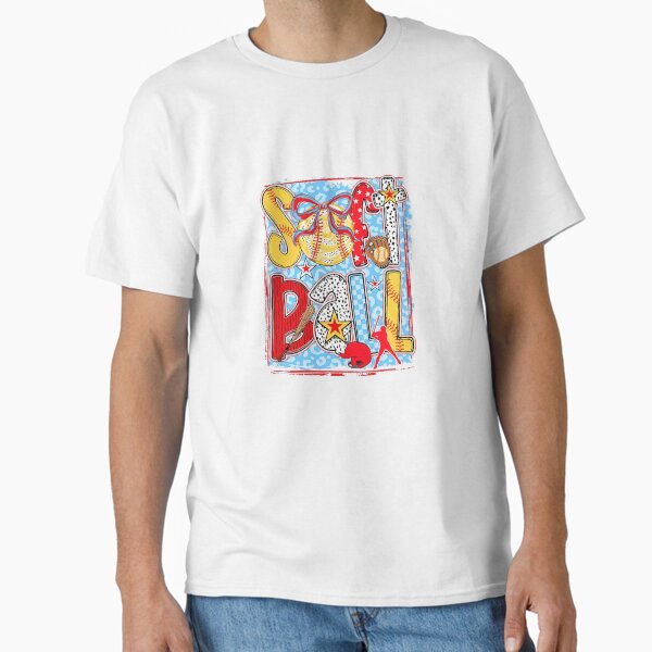 Softball Coquette Softball Mama Game Day Girl Shower Classic T-Shirt