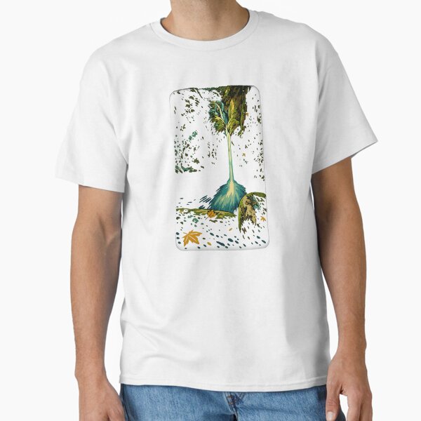Forest Waterfall Art | Tranquil Nature - Retro Autumn Glow Classic T-Shirt