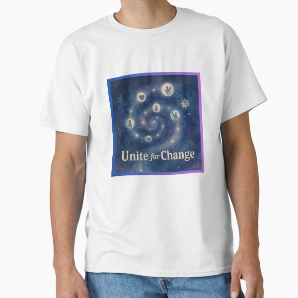 Unite for Change Celestial Spiral Quote Classic T-Shirt