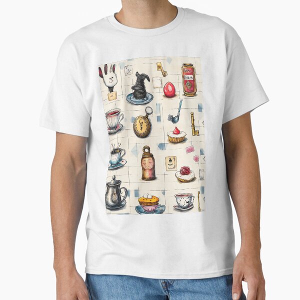 Teacups Teeter, Cards Dance, Mushrooms Glow Bright Classic T-Shirt