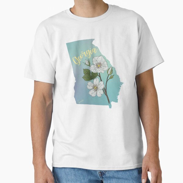 Georgia State Flower: Cherokee Rose Classic T-Shirt