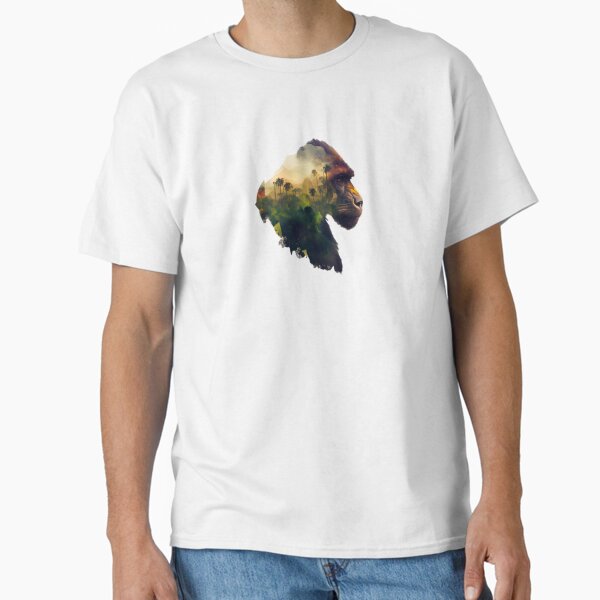 Chimp in Wilderness: Double Exposure Art Classic T-Shirt