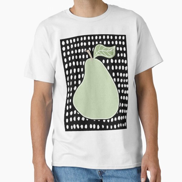 “Pear” | Black and White Background Classic T-Shirt