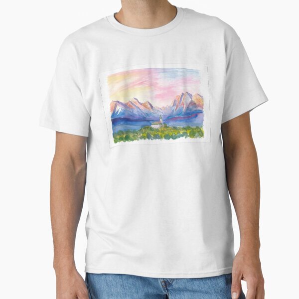 Andechs Monastery View with Majestic Bavarian Alps Classic T-Shirt
