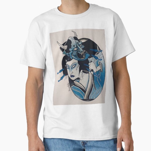 Geisha with Hannya mask Classic T-Shirt