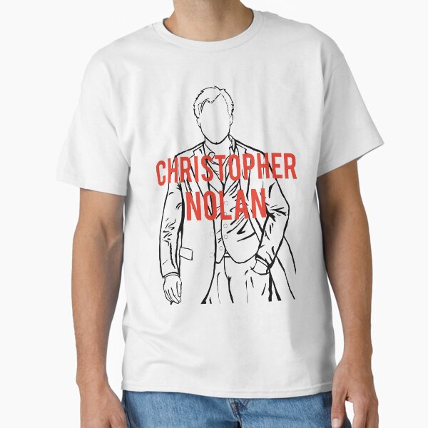 Christopher Nolan Portrait with text Classic T-Shirt