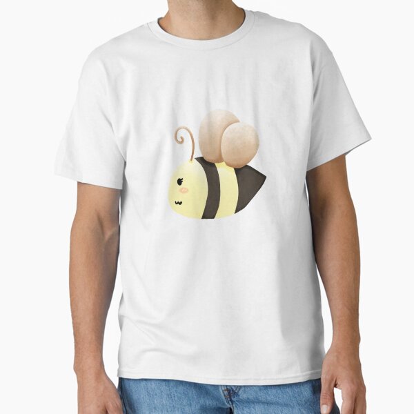 Cute Chubby Bee | Kawaii Cartoon Bumblebee Illustration Classic T-Shirt