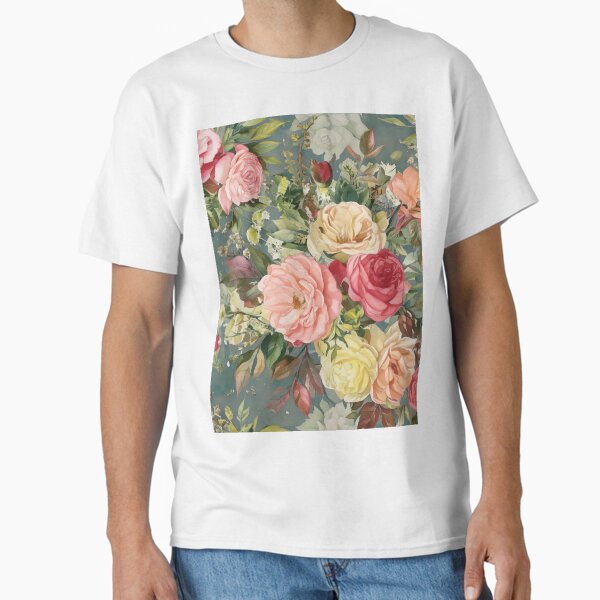 Hand Drawn Flower Bouquet Pattern Classic T-Shirt