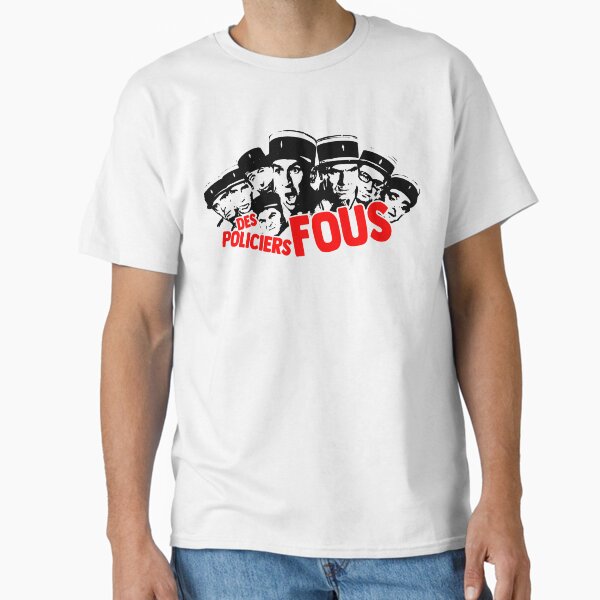 Mens Womens Louis De Funès Funes Crazy Cops Des Policers Fous Vintage Retro Classic T-Shirt