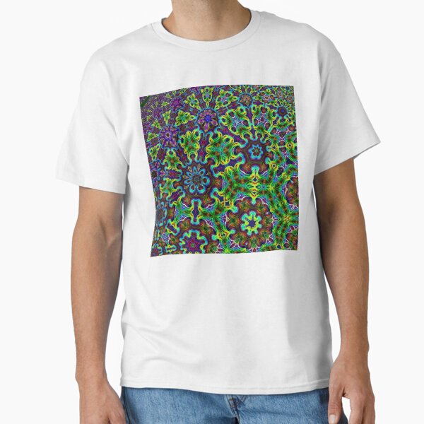 Fractal Bloomstorm | Psychedelic Geometry Art Classic T-Shirt