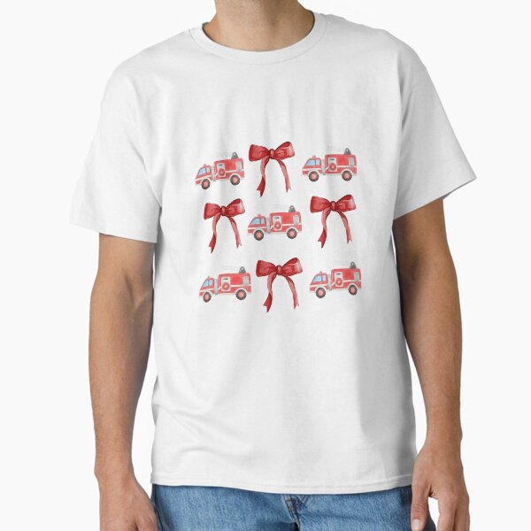 Coquette Firefighter Fire Truck Cute Infant Shower Classic T-Shirt
