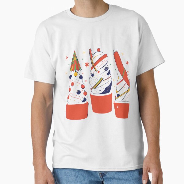 Ice Cream Whimsical Celebration Joyful Festive Characters Colorful Classic T-Shirt
