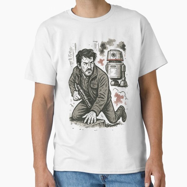 Andor - Character and Droid Escape Illustration Classic T-Shirt