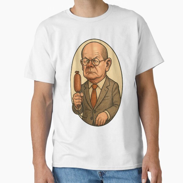 Scholz with sausage microphone Classic T-Shirt