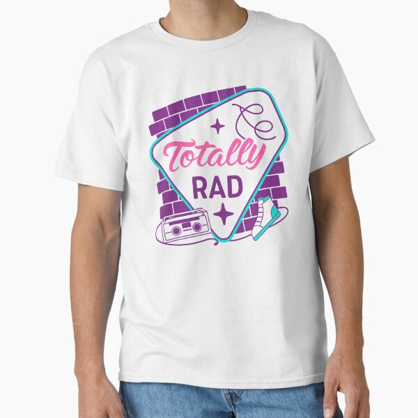 Totally Rad 90s Neon Boombox Classic T-Shirt