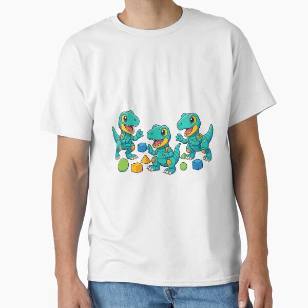 Mecha Raptor Trio: Dino Learning Fun Classic T-Shirt