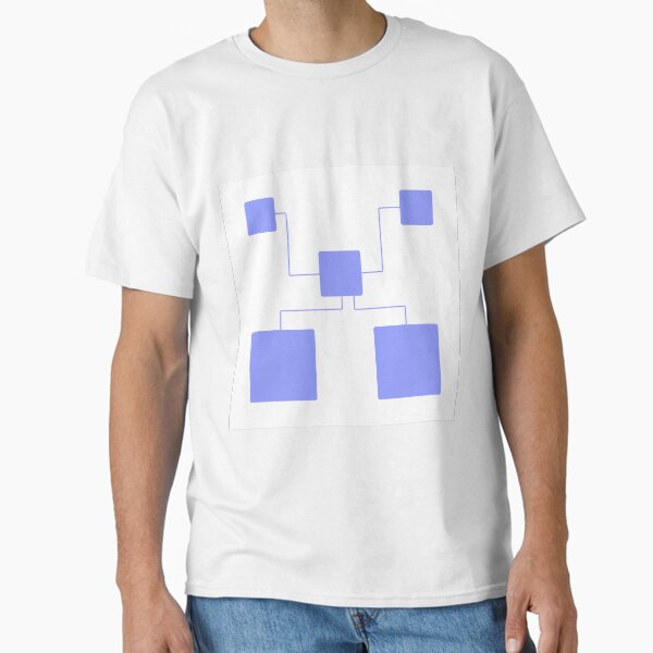 Electric Periwinkle Geometric Squares Art Classic T-Shirt
