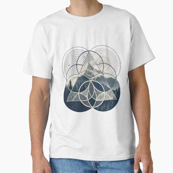 Geometric pattern of a mountain  Classic T-Shirt