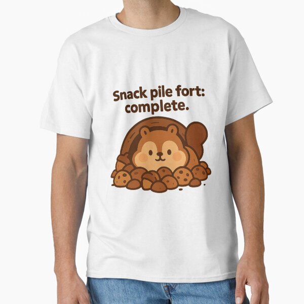 Cute Squirrel Mole Snack Fort Cozy Animal Art Classic T-Shirt