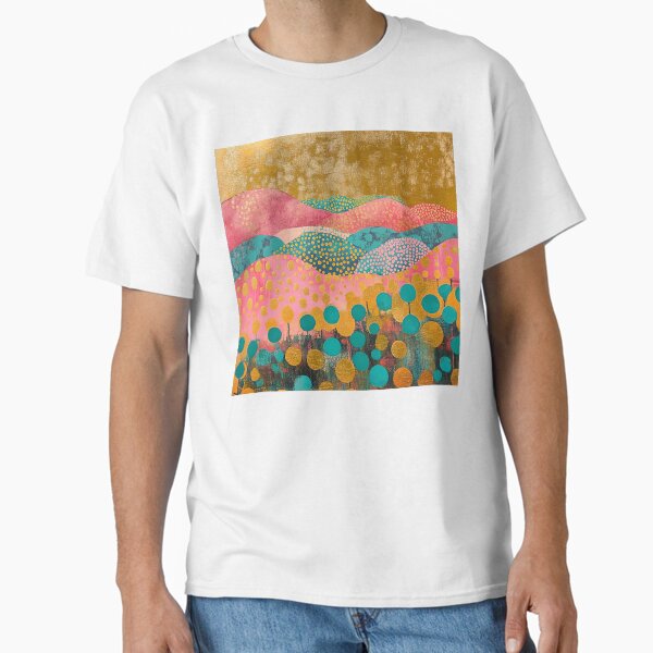 Abstract Gold Polka Dot Landscape Classic T-Shirt