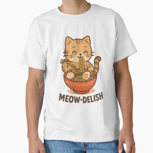 Kawaii Ramen Cat – Meow-Delish Cute Noodle Lover Design Classic T-Shirt
