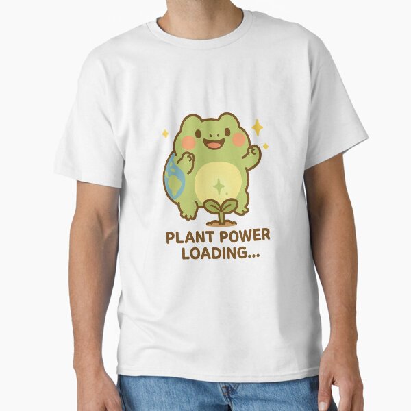 Earth Frog Sticker Plant Power Eco Cute Art Classic T-Shirt