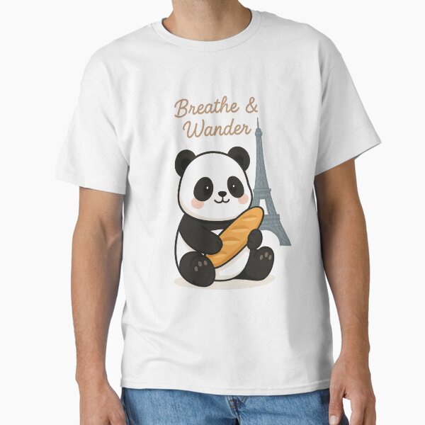 Panda in Paris - Breathe & Wander Classic T-Shirt