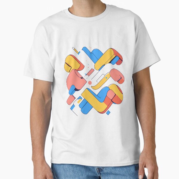 Geometric Design Whimsical Celebration Joyful Festive Characters Colorful Classic T-Shirt