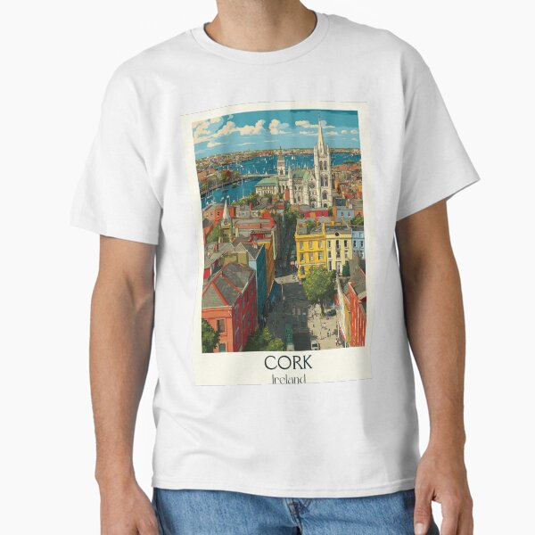 Cork City Poster – Hilly Streets & Rooftop Views Over the Lee Classic T-Shirt