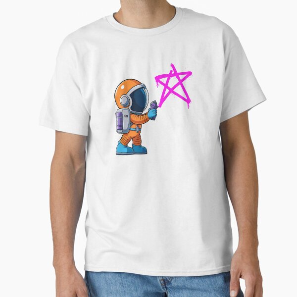 Graffiti Astronaut – Galaxy Spray Art with "STAR" Street Style Design Classic T-Shirt