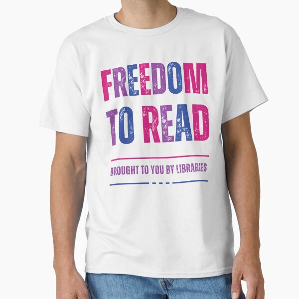 Freedom to Read - Bi Flag Classic T-Shirt