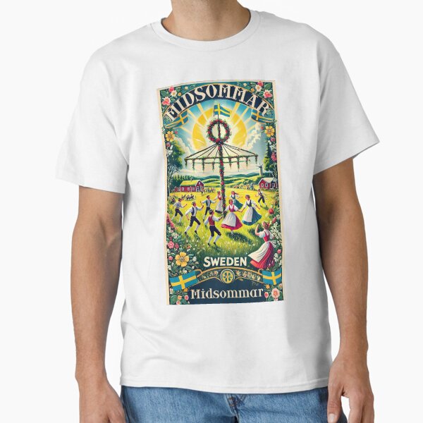 Swedish Midsommar Dance Around the Maypole Classic T-Shirt