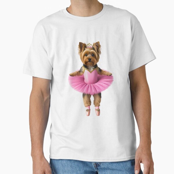 Cute Yorkipoo Ballerina Dog Dance Art for Yorkipoo Lovers Classic T-Shirt