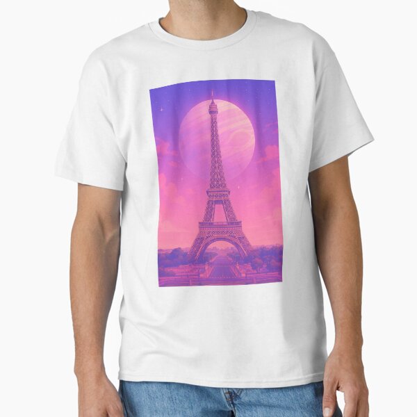 Eiffel Tower Planet Fantasy Aesthetic Classic T-Shirt