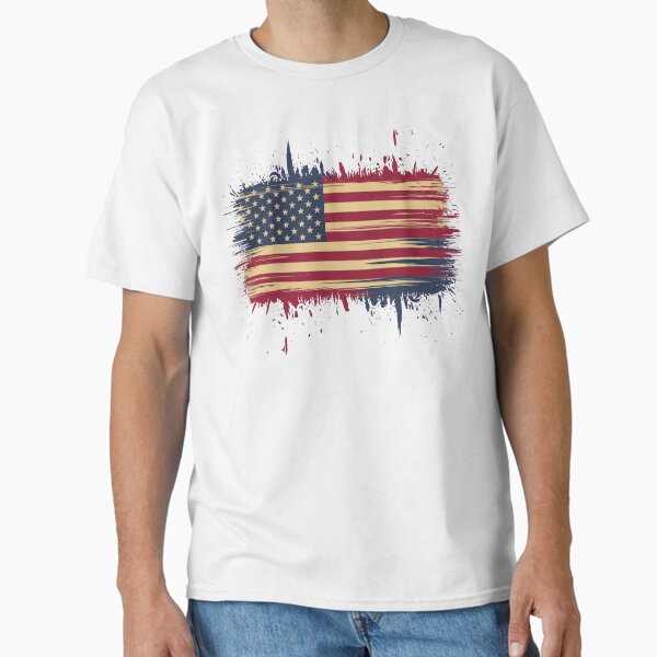 Grunge Patriot – Distressed American Flag Tee Classic T-Shirt