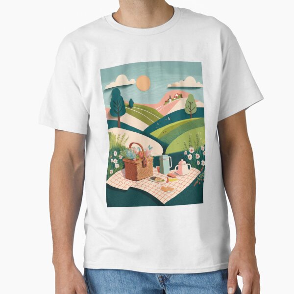 Countryside Picnic Poster – Matisse Cut-Out Style Classic T-Shirt