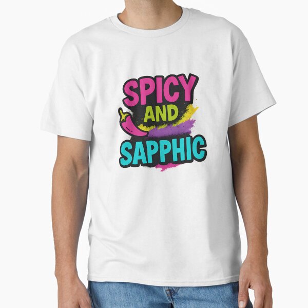 Spicy and Sapphic – Bold Pride Art Classic T-Shirt