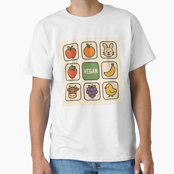 Vegan Life Grid Classic T-Shirt