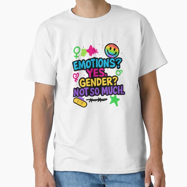 Emotions? Yes. Gender? Not So Much – Pride Design Classic T-Shirt