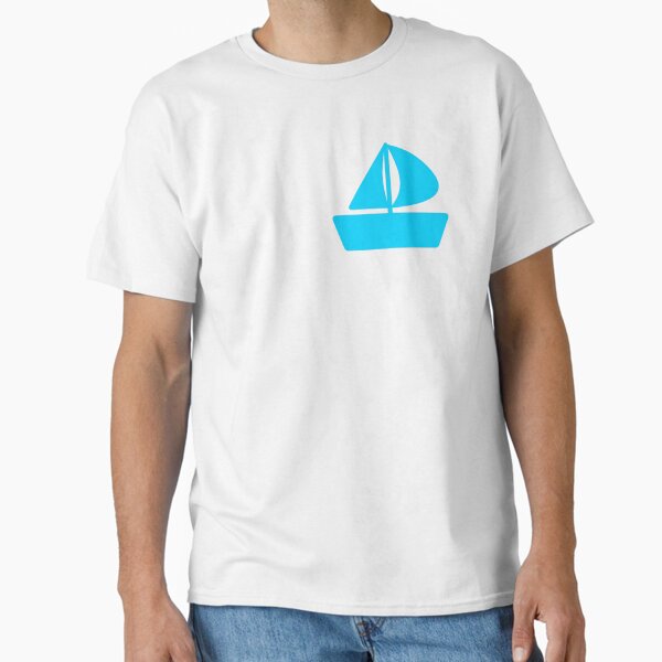 Blue boat with sails pattern Classic T-Shirt
