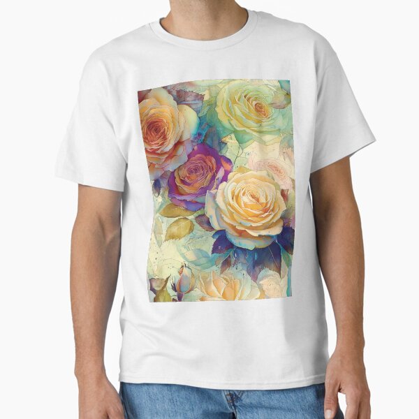 Pearlescent Rose Pattern Classic T-Shirt