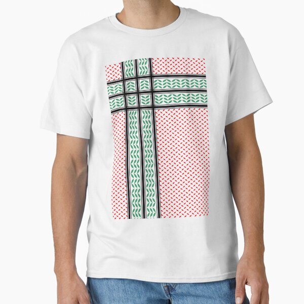 Keffiyeh Palestinian Flag colors Pattern Classic T-Shirt