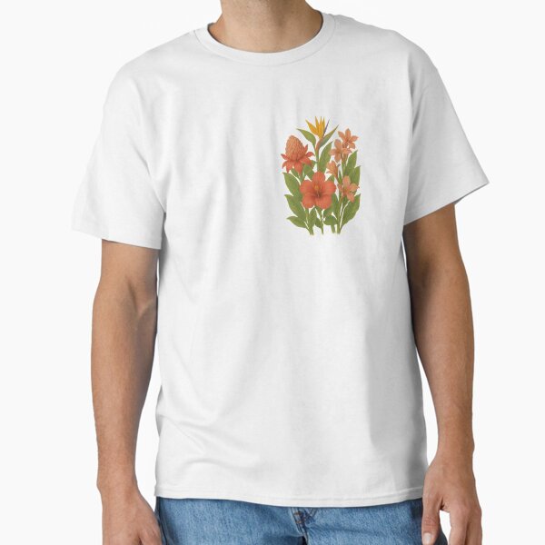 Vintage Botanical Exotic Flowers – Scientific Floral Print Classic T-Shirt